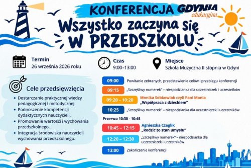 Konferencja „Wszystko zaczyna się w przedszkolu” odbędzie się 26 września w Szkole Muzycznej I i II stopnia im. Z. Noskowskiego (fot. materiały prasowe)