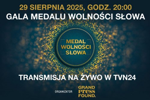 Grafika promująca galę Medalu Wolności Słowa (materiały prasowe)