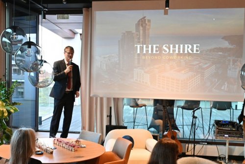 Uroczyste otwarcie The Shire Beyond Coworking. Na zdjęciu m.in. Rafał Geremek, wiceprezydent Gdyni (fot. Magdalena Starnawska)