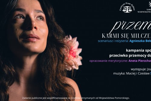 Materiały promocyjne kampanii „Przemoc karmi się milczeniem
