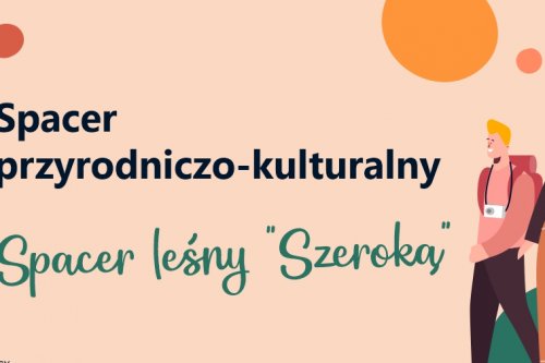Plakat promujący spacery po Leszczynkach.