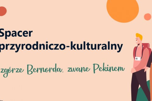 Plakat promujący spacery po Leszczynkach.