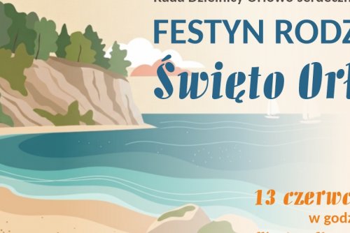 Plakat w klimacie morskim z klifem orłowskim.