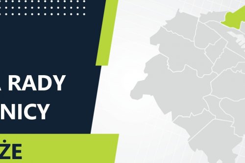 Mapa Gdyni z zaznaczoną na zielno dzielnicą Obłuże.