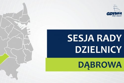 Mapa Gdyni z zaznaczoną na zielno dzielnicą Dąbrowa.