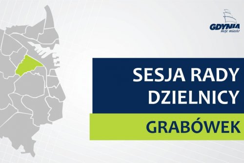 Mapa Gdynia z zaznaczoną na zielono dzielnicą Grabówek.