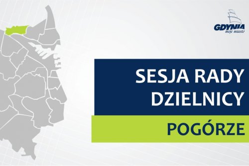 Mapa Gdyni z zaznaczoną na zielno dzielnicą Pogórze.
