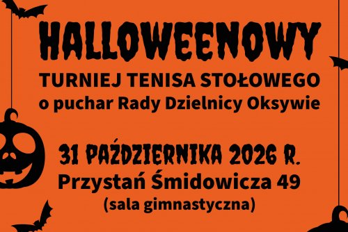 Halloweenowy Turniej Tenisa Stołowego o Puchar Rady Dzielnicy Oksywie
