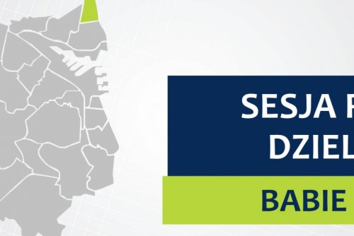 Mapa Gdyni z zaznaczoną na zielono dzielnicą Babie Doły.