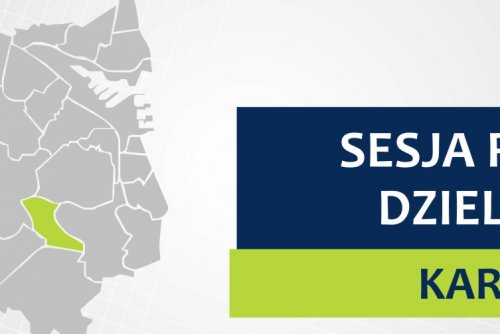 Mapa Gdyni z zaznaczoną na zielno dzielnicą Karwiny.