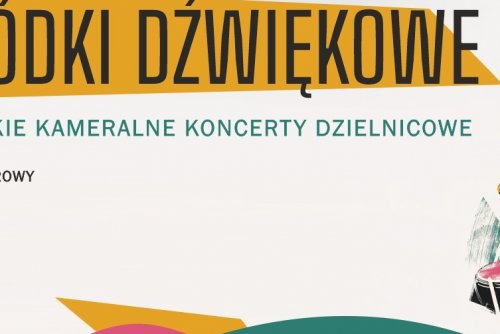 Plakat z rysunkiem instrumentów muzycznych.