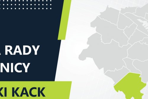 Mapa Gdyni z zaznaczoną na zielono dzielnicą Wielki Kack.