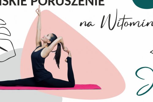 Plakat promujący zajecia Jogi na Witominie.