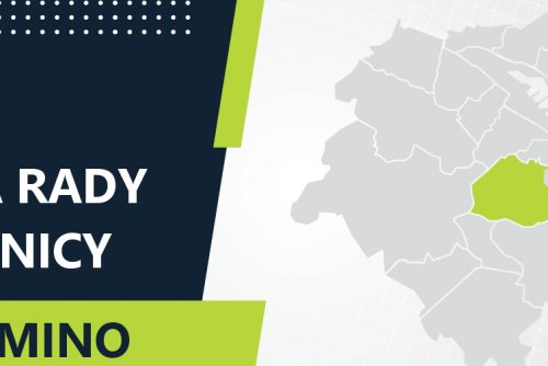 Mapa Gdyni z zaznaczoną na zielono dzielnicą Witomino.