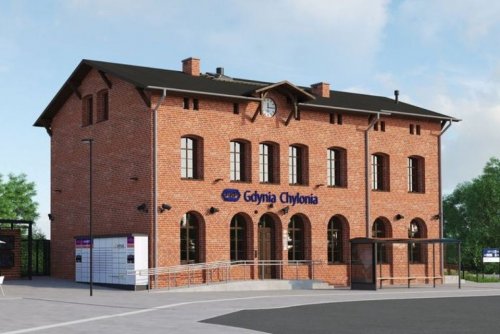 Wizualizacja Dworca Kolejowego Gdynia Chylonia (mat. prasowe Polskie Koleje Państwowe S.A.)
