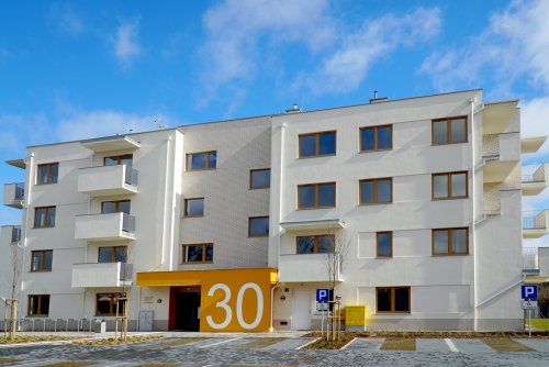 Budynek wielorodzinny przy ul. Dickmana 30 (fot. archiwum Laboratorium Innowacji Społecznych)