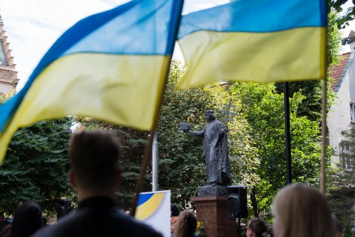 Uroczystości odbyły się pod pomnikiem św. Włodzimierza Wielkiego (fot. Paweł Budziński)