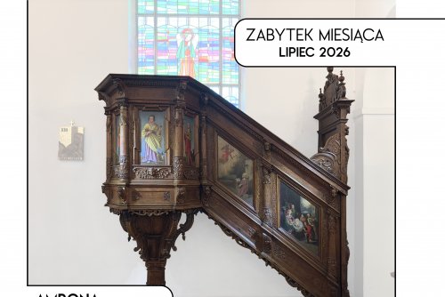 Ambona z kościoła pw. Matki Boskiej Bolesnej w Małym Kacku zabytkiem miesiąca lipca 2026.