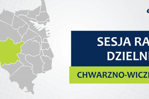 Mapa Gdyni z zaznaczoną na zielno dzielnicą Chwarzno-Wiczlino.