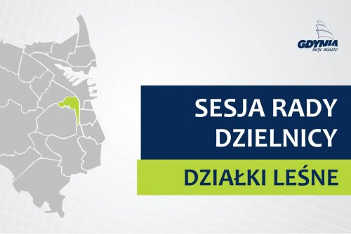 Mapa Gdyni z zaznaczoną na zielono dzielnicą Działki Leśne.