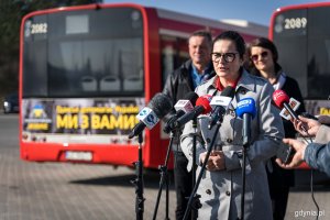 W konferencji prasowej udział wzięła Aleksandra Dulkiewicz, prezydent Gdańska // fot. Kamil Złoch