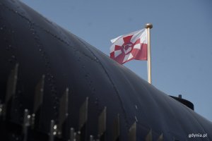 Proporzec Marynarki Wojennej na „Sokole” 