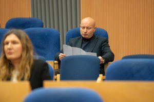 Tomasz Gałązka Dyrektor Zarządzający ds. Inwestycji podczas spotkania w Urzędzie Marszałkowskim Województwa Pomorskiego