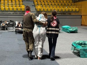 Rannymi zajmowali się też członkowie Harcerskiej Służby Humanitarnej 