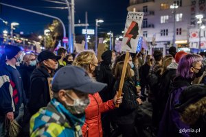 Czwartkowy protest na ulicach Gdyni, fot. Karol Stańczak