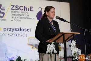 Aleksandra Kosiorek, prezydent Gdyni podczas jubileuszu szkoły (fot. Magdalena Starnawska)