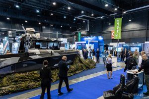 Strefa wystawców. Pierwszy dzień 23. Międzynarodowych Targów Morskich i Militarnych BaltExpo w AmberExpo (fot. Kamil Złoch)