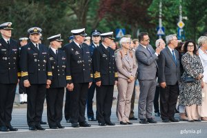 Uroczystości przed pomnikiem Polski Morskiej. Fot. Mateusz Dietrich