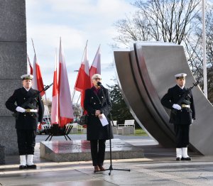 Uroczystości pod pomnikiem Polski Morskiej, fot. Magdalena Śliżewska