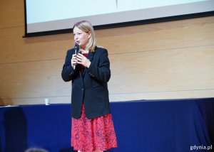 Oktawia Gorzeńska, wiceprezydentka Gdyni podczas przemówienia