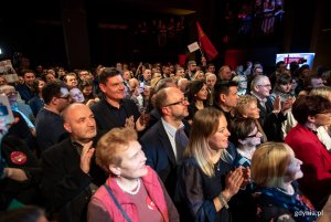 Wieczór wyborczy w sztabie Aleksandry Dulkiewicz // fot. Dawid Linkowski