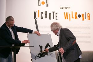 Otwarcie wystawy prac Józefa Wilkonia w Muzeum Miasta Gdyni.