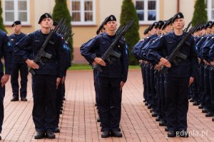 Podchorążowie Akademii Marynarki Wojennej podczas uroczystej przysięgi wojskowej
