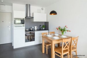 Apartamenty Sleepy3city Premium, widok na łazienkę