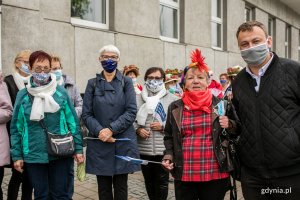 Wielobarwny Pomorski Przemarsz Seniorów ulicami Gdyni. Przewodnicząca Rady Miasta Gdyni Joanna Zielińska. Fot. Karol Stańczak