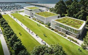 Wizualizacja przedstawiająca Olimpijskie Centrum Żeglarskie. (mat. Gdyńskie Centrum Sportu)