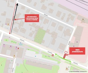 Mapa przedstawiająca zmiany w organizacji ruchu na ul. Chylońskiej i ul. Żwirowej