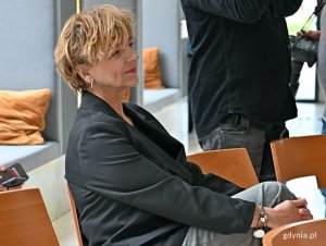 Karin Moder - dyrektor Muzeum Miasta Gdyni podczas gali wręczenia Nagrody im. Kapitana Leszka Wiktorowicza