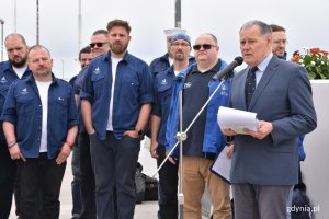 Odsłonięcie tablicy prof. Mazurkiewicza w alei Żeglarstwa Polskiego w Gdyni // fot. Magdalena Czernek