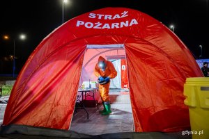 Namiot oddziału chemicznego straży pożarnej