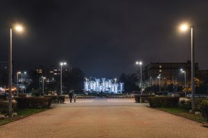 Energooszczędne latarnie na skwerze Kościuszki //fot. #dzielnicewGdyni
