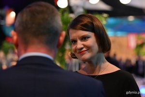 Na zdj. wiceprezydent Gdyni Katarzyna Gruszecka-Spychała podczas rozmowy