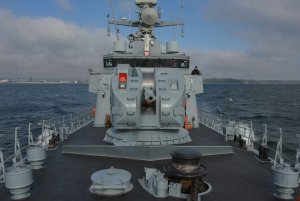 ORP „Grom” ćwiczy na wodach Zatoki Gdańskiej // fot. kmdr ppor. Radosław Pioch / 3.FO