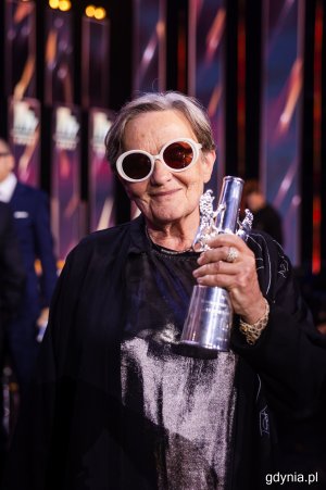 Agneszka Holland. Gala wręczenia nagród 50. Festiwalu Polskich Filmów Fabularnych w Gdyni w Teatrze Muzycznym (fot. Karol Stańczak)