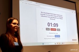 Gdyńskie Mistrzostwa Debat Oksfordzkich o Puchar Kopernika 2025 w XIV LO, na zdjęciu (fot. Katarzyna Balcerzak)