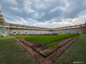 Murawa w dniu rozpoczęcia prac (fot. Marek Urbaniak)